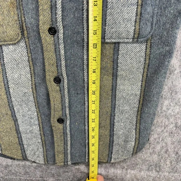 Fox Knapp CPO Shirt Wool Shirt Jacket Men's Small Wool USA Military Navy Green - Picture 11 of 16